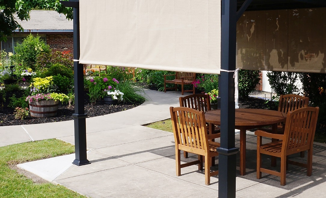 Photo: St. Camillus courtyard with table