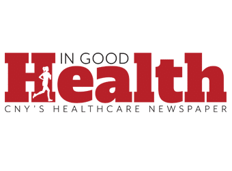 Logo with text: In Good Health, CNY's Healthcare Newspaper